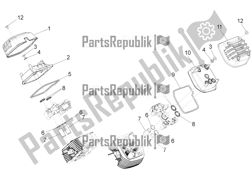 All parts for the Head Cover of the Moto-Guzzi Eldorado 1400 ABS USA 2021