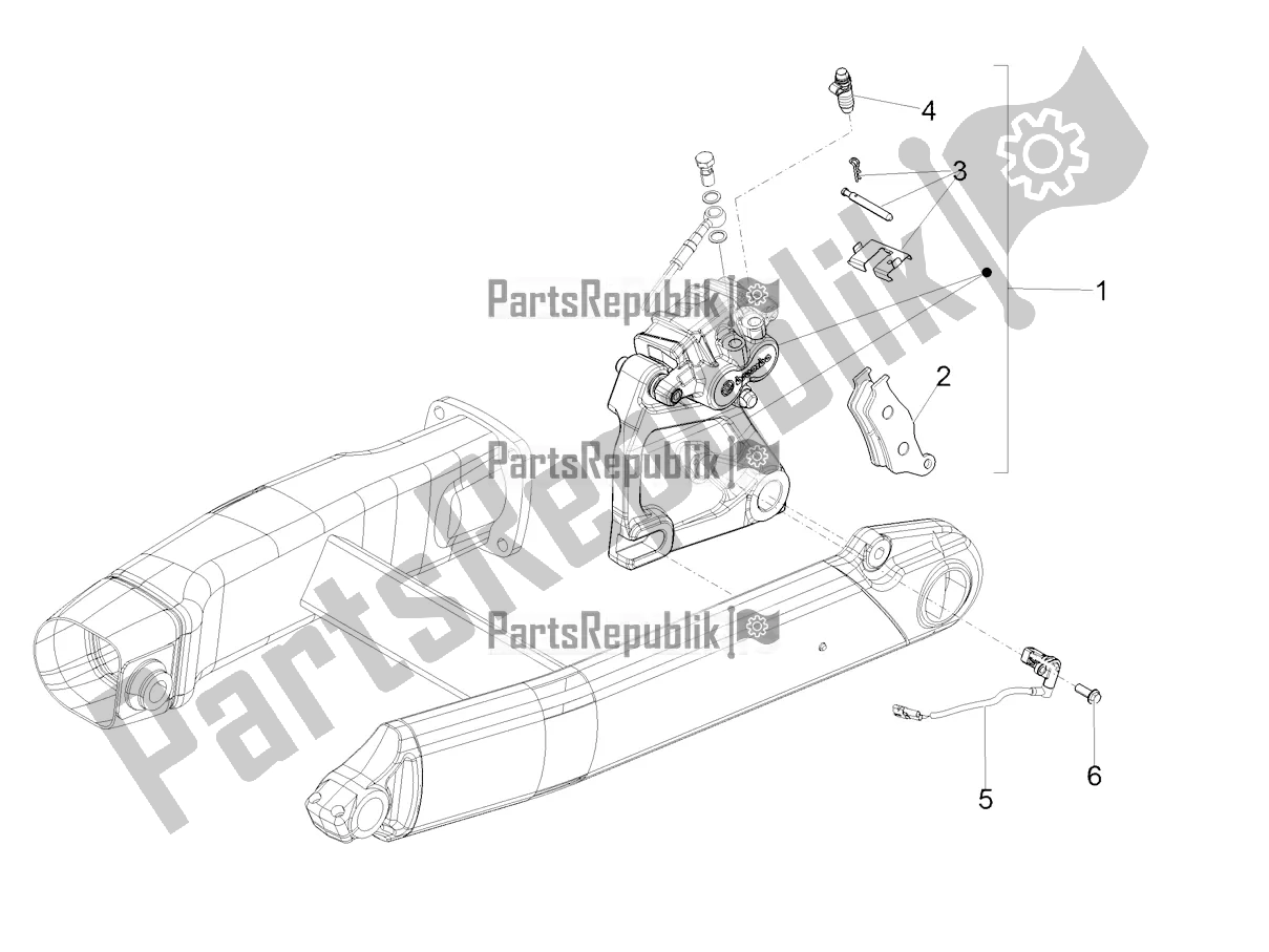 All parts for the Rear Brake Caliper of the Moto-Guzzi Eldorado 1400 ABS USA 2021