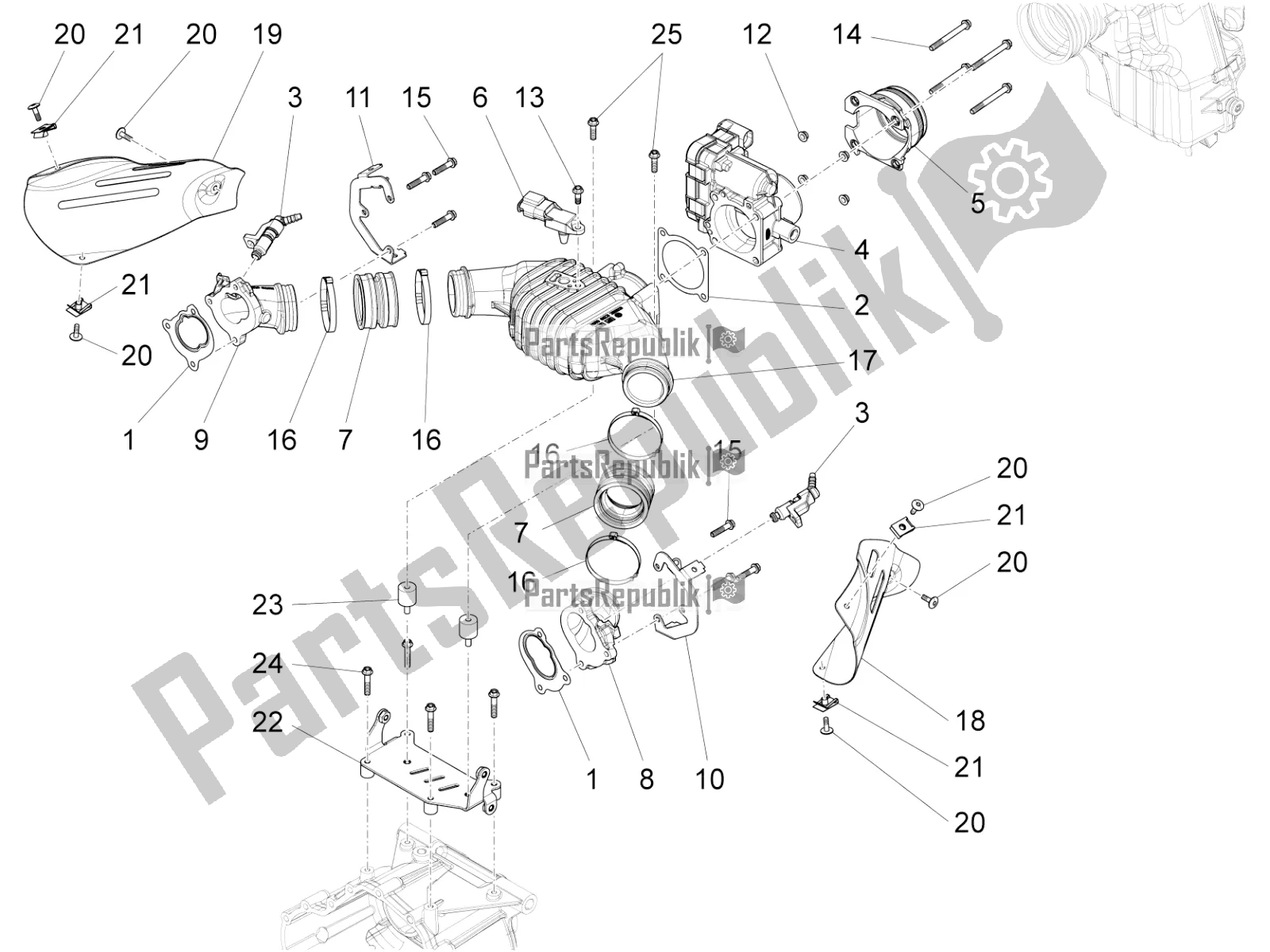 Todas las partes para Cuerpo Del Acelerador de Moto-Guzzi Eldorado 1400 ABS USA 2021