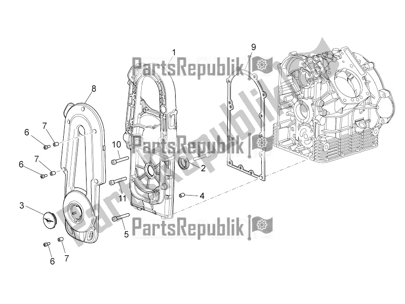 All parts for the Crank-case Ii of the Moto-Guzzi Griso 1200 8V S. E. 2016