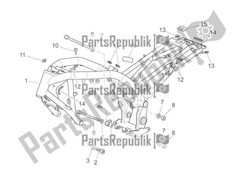 All parts for the Frame of the Moto-Guzzi Griso 1200 8V S. E. 2016