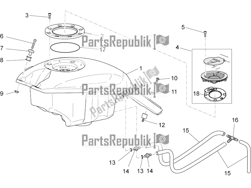 Todas las partes para Depósito De Combustible de Moto-Guzzi Griso 1200 8V S. E. 2016