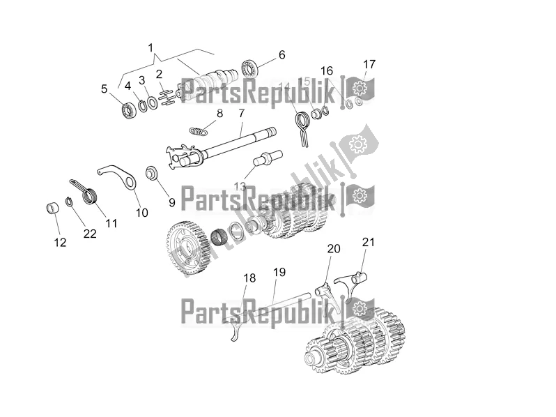 Todas las partes para Selector De Caja De Cambios de Moto-Guzzi Griso 1200 8V S. E. 2016