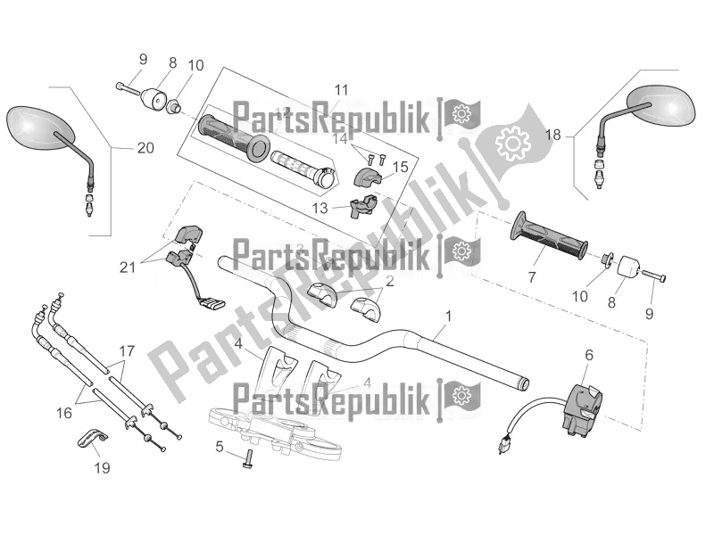 All parts for the Handlebar - Controls of the Moto-Guzzi Griso 1200 8V S. E. 2016