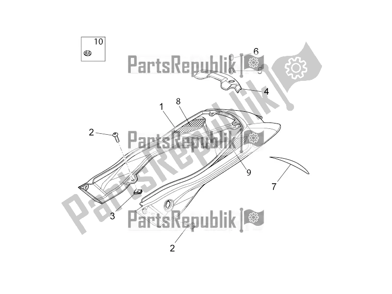 All parts for the Rear Body - Rear Fairing of the Moto-Guzzi Griso 1200 8V S. E. 2016