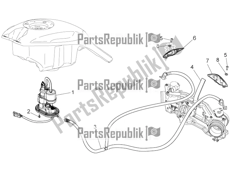 Tutte le parti per il Rifornimento Di Carburante del Moto-Guzzi Griso 1200 8V S. E. 2017