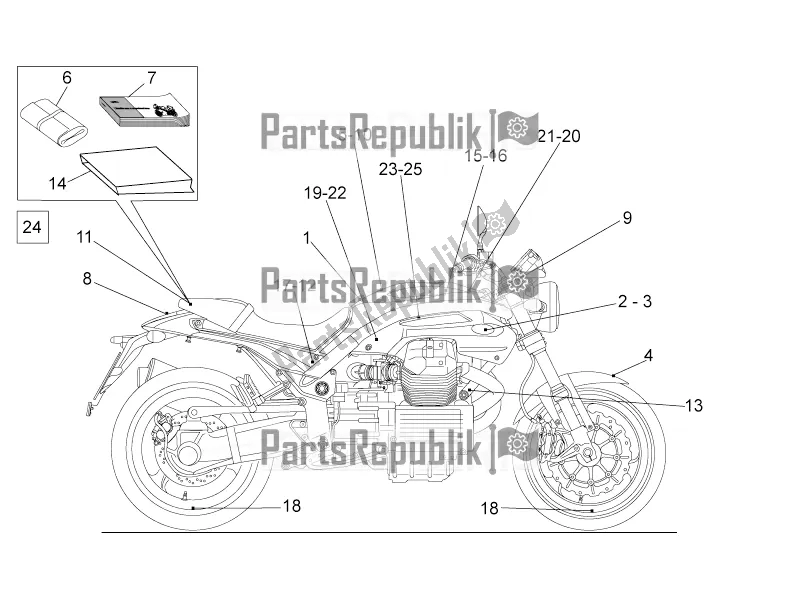 Todas as partes de Plate Set-decal-op. Handbooks do Moto-Guzzi Griso 1200 8V S. E. 2017