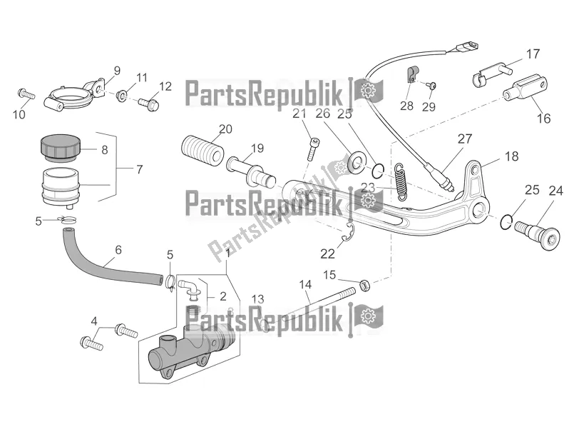 Wszystkie części do Tylny Cylinder G?ówny Moto-Guzzi Griso 1200 8V S. E. 2017