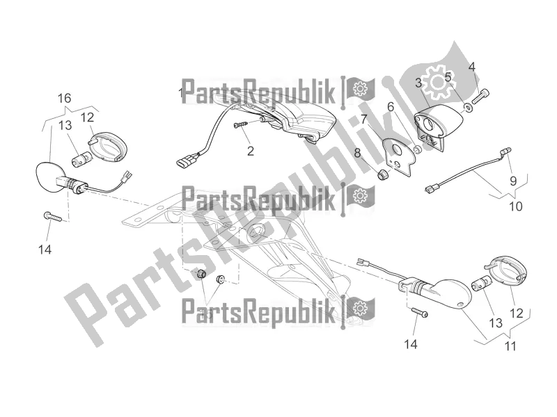 All parts for the Taillight of the Moto-Guzzi Griso 1200 8V S. E. 2017