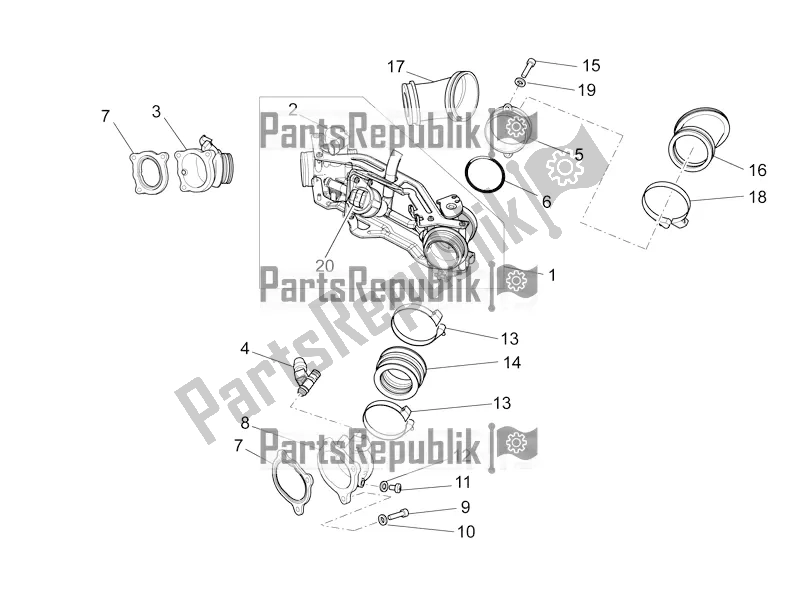 Toutes les pièces pour le Corps De Papillon du Moto-Guzzi Griso 1200 8V S. E. 2017