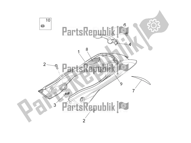 All parts for the Rear Body - Rear Fairing of the Moto-Guzzi Griso 1200 8V S. E. USA 2016