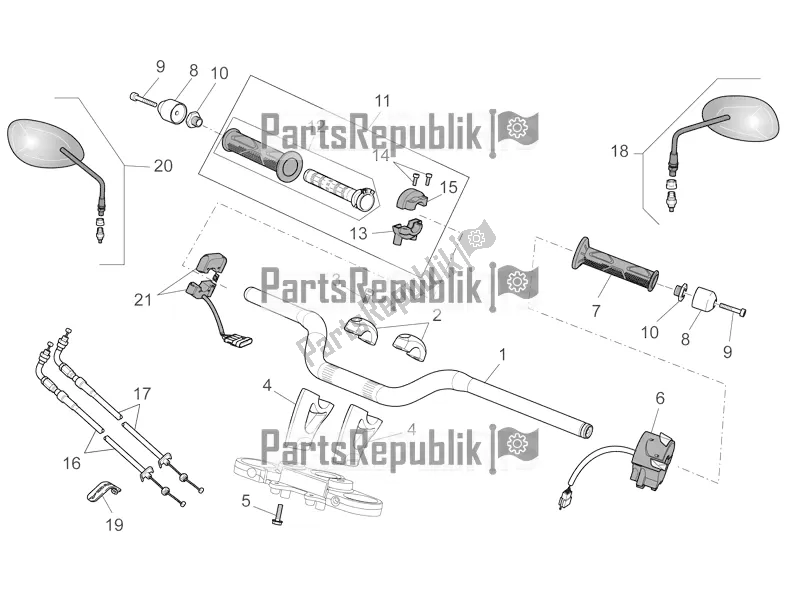 Toutes les pièces pour le Guidon - Commandes du Moto-Guzzi Griso 1200 8V S. E. USA 2017