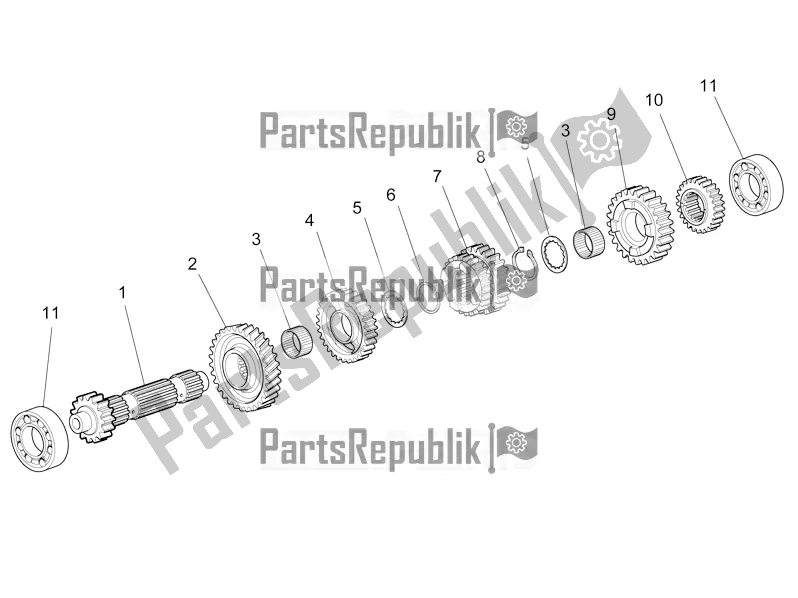 Toutes les pièces pour le Arbre De Transmission Primaire du Moto-Guzzi Griso 1200 8V S. E. USA 2017