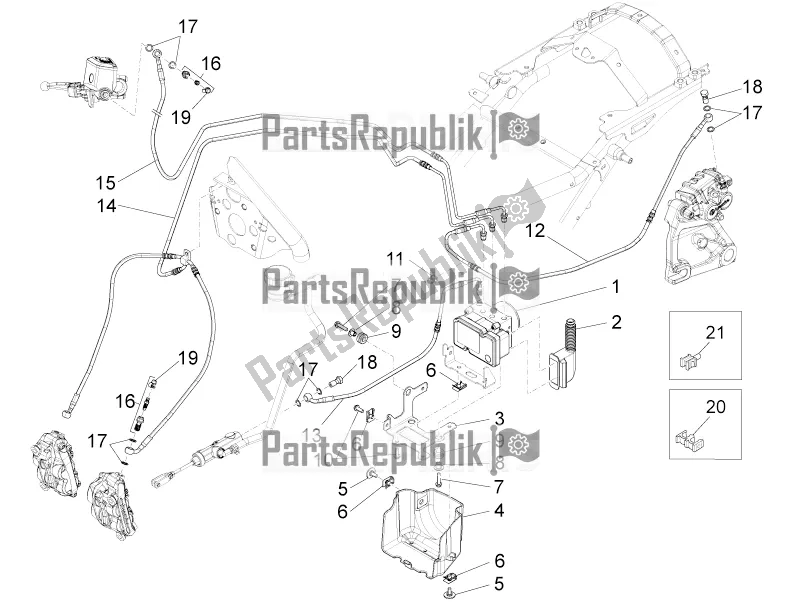 Toutes les pièces pour le Système De Freinage Abs du Moto-Guzzi MGX 21 Flying Fortress 1400 ABS 2016