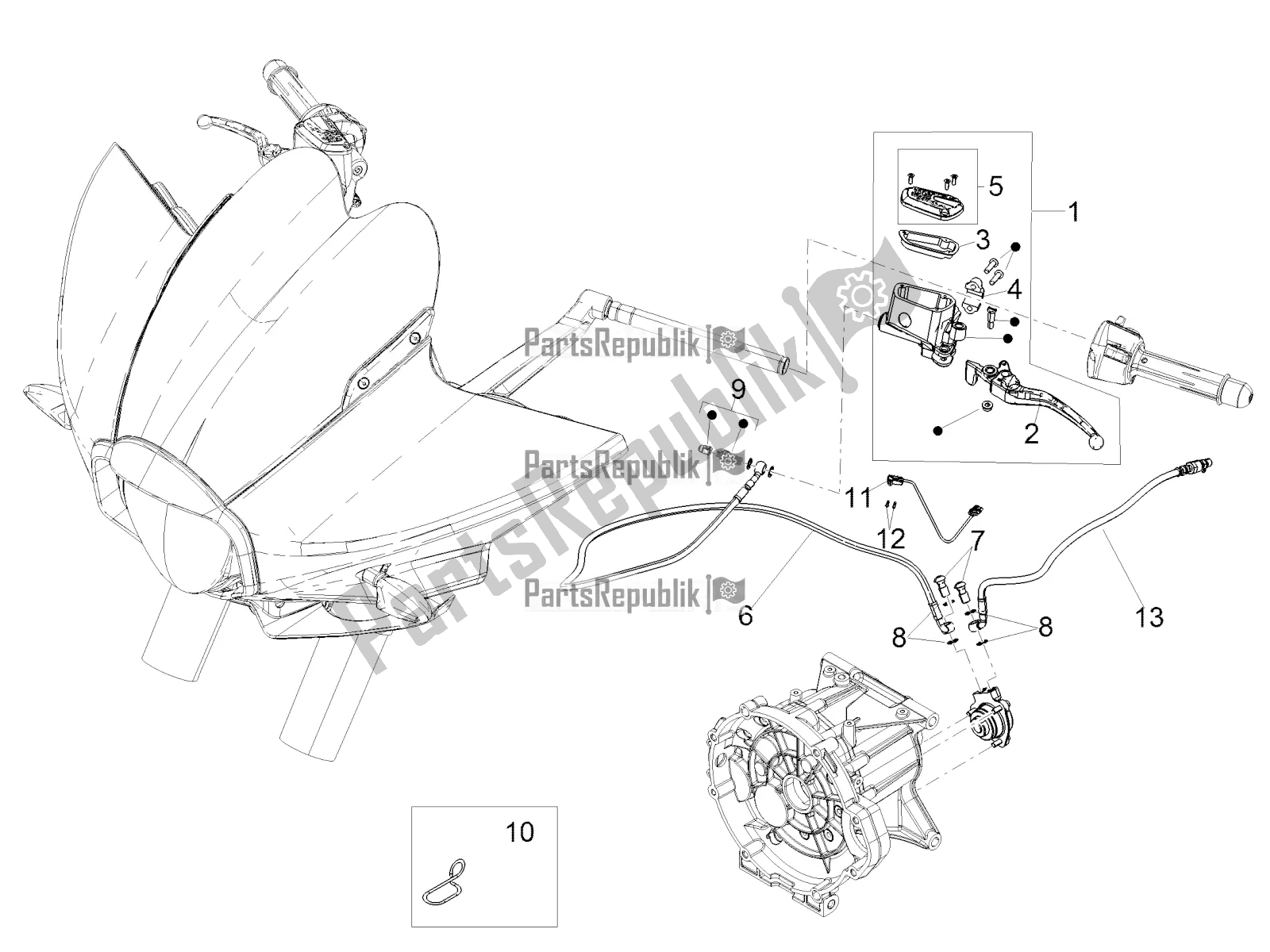 Todas las partes para Control De Embrague de Moto-Guzzi MGX 21 Flying Fortress 1400 ABS 2016