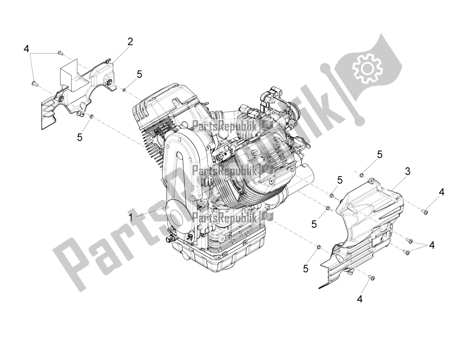 Toutes les pièces pour le Levier Partiel Pour Compléter Le Moteur du Moto-Guzzi MGX 21 Flying Fortress 1400 ABS 2016