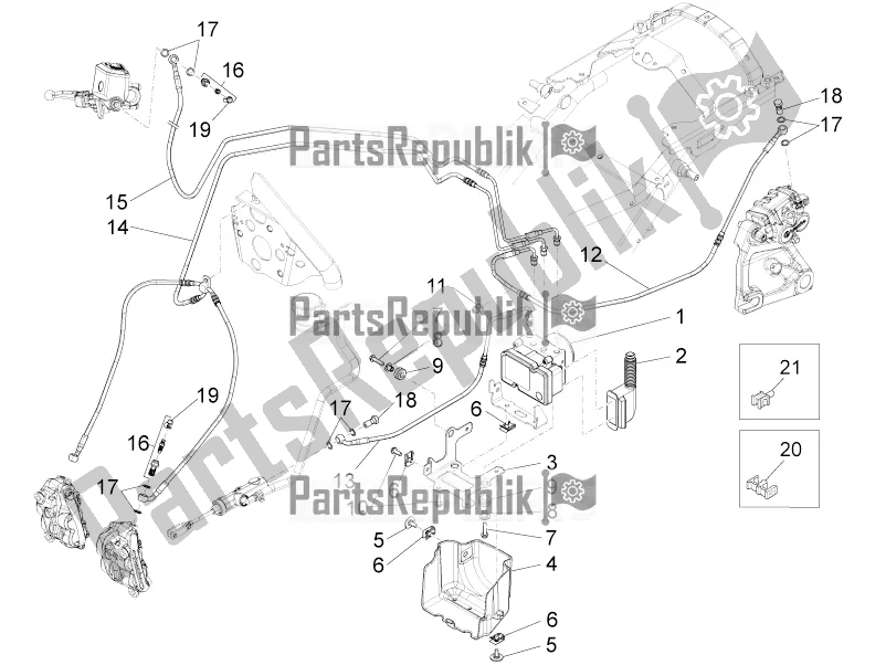 Toutes les pièces pour le Système De Freinage Abs du Moto-Guzzi MGX 21 Flying Fortress 1400 ABS 2017