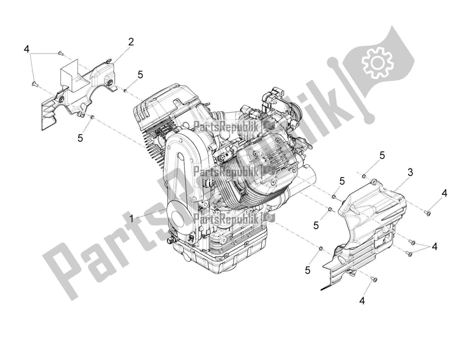 Toutes les pièces pour le Levier Partiel Pour Compléter Le Moteur du Moto-Guzzi MGX 21 Flying Fortress 1400 ABS 2017