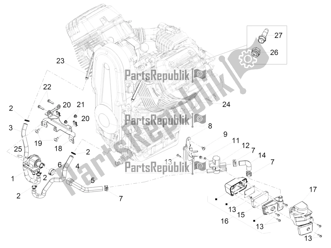 Toutes les pièces pour le Air Secondaire du Moto-Guzzi MGX 21 Flying Fortress 1400 ABS 2017