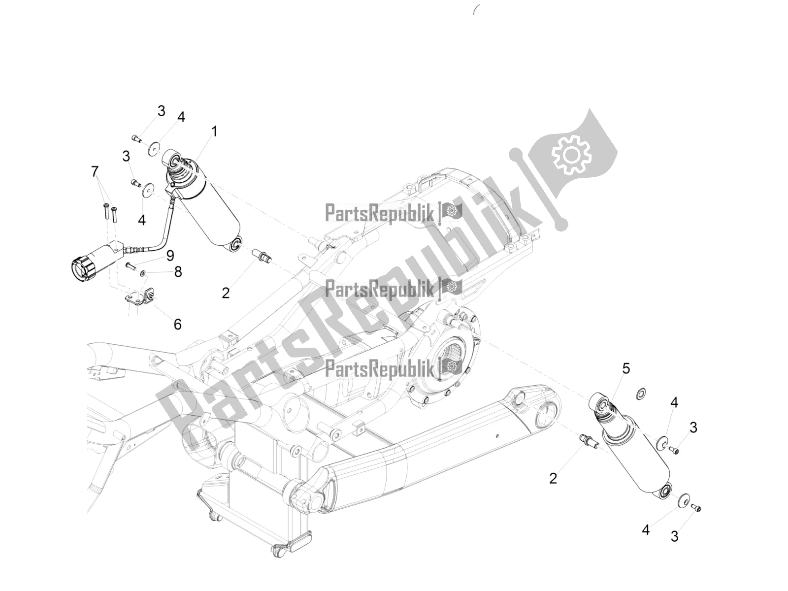 Toutes les pièces pour le Amortisseur du Moto-Guzzi MGX 21 Flying Fortress 1400 ABS 2018