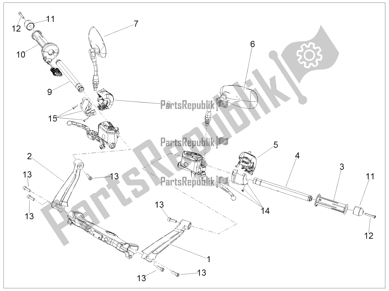 Todas las partes para Manillar - Controles de Moto-Guzzi MGX 21 Flying Fortress 1400 ABS 2019