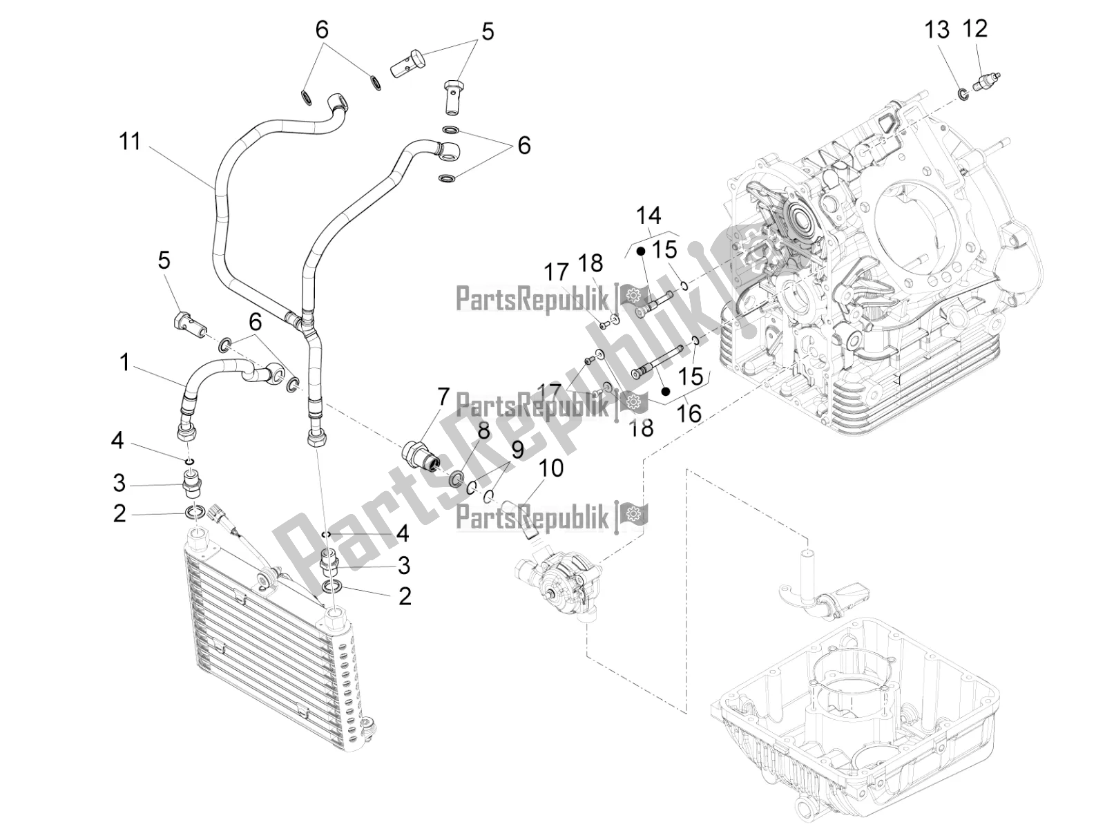 Todas las partes para Lubricación de Moto-Guzzi MGX 21 Flying Fortress 1400 ABS 2019