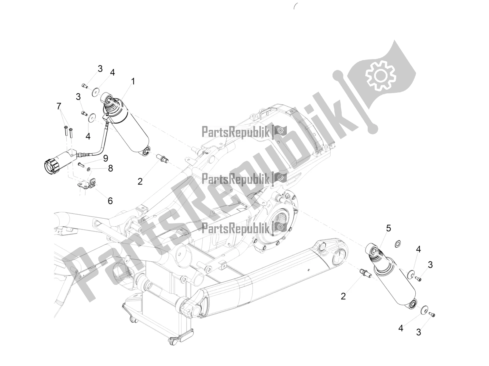 Toutes les pièces pour le Amortisseur du Moto-Guzzi MGX 21 Flying Fortress 1400 ABS 2019