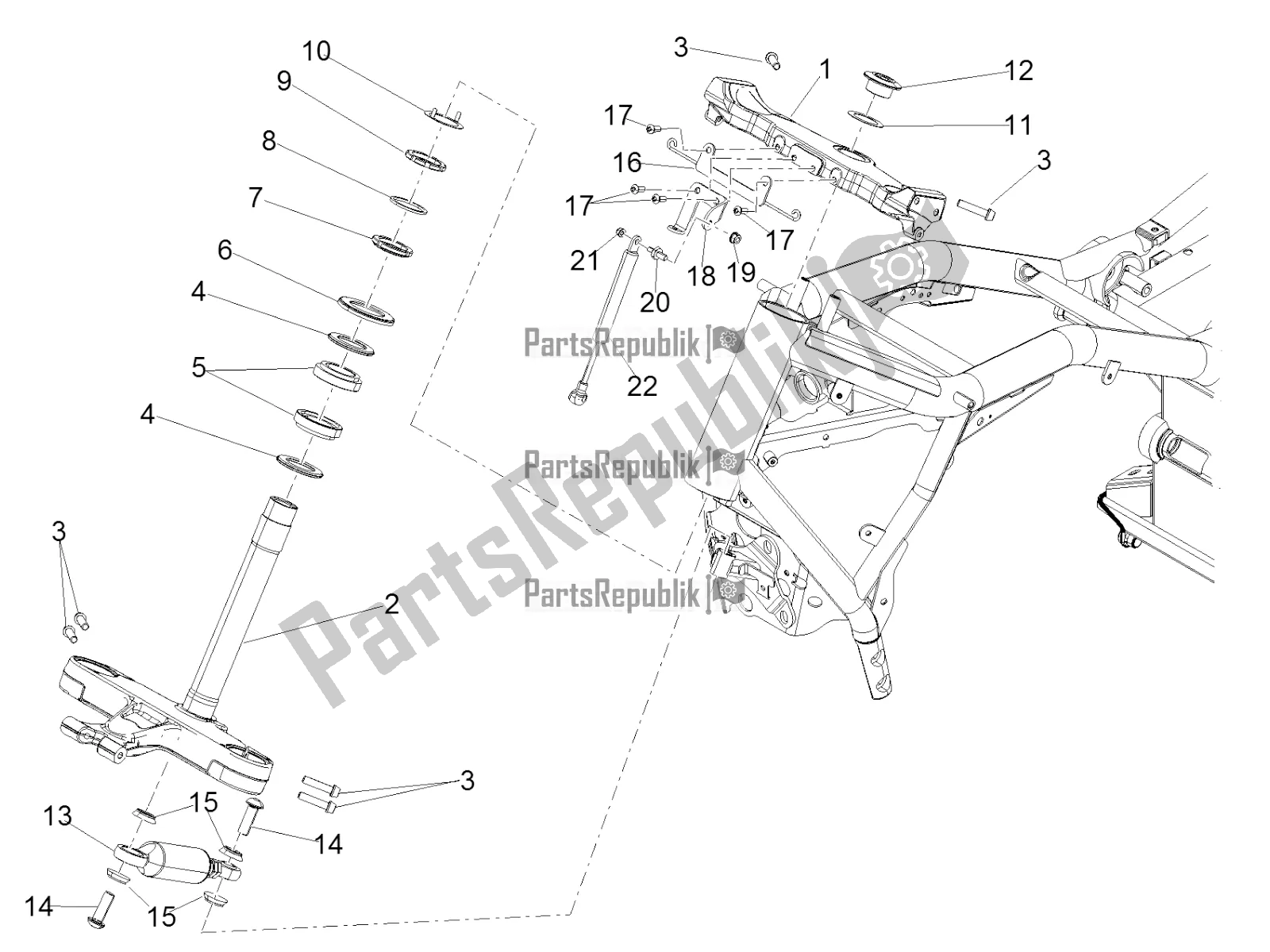 Todas las partes para Direccion de Moto-Guzzi MGX 21 Flying Fortress 1400 ABS 2019