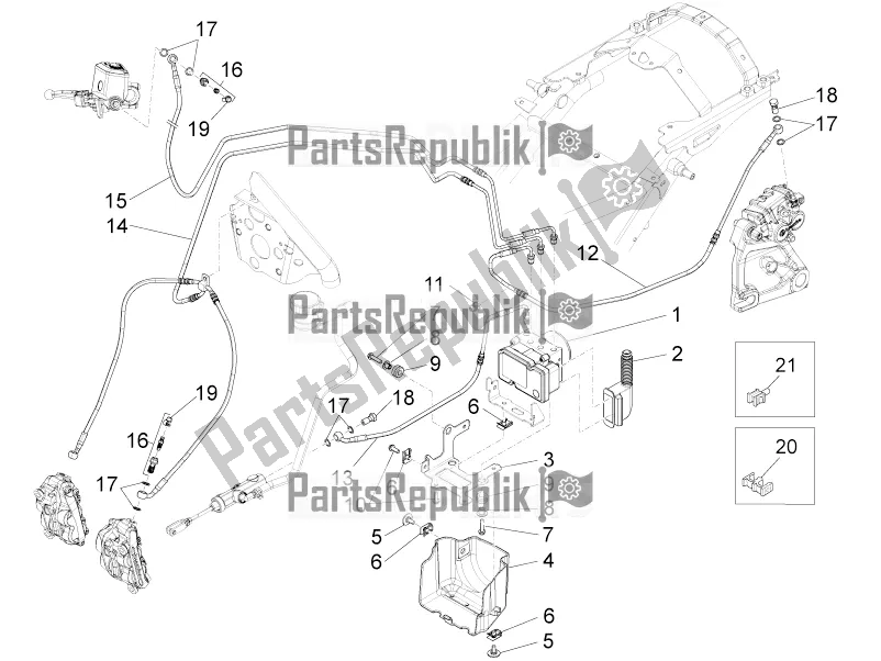 Toutes les pièces pour le Système De Freinage Abs du Moto-Guzzi MGX 21 Flying Fortress 1400 ABS Apac 2017