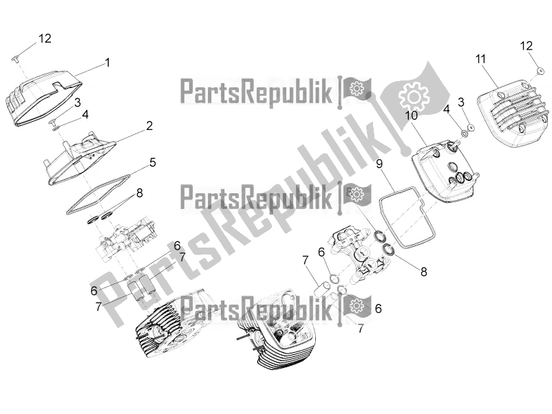 Toutes les pièces pour le Couverture De Tête du Moto-Guzzi MGX 21 Flying Fortress 1400 ABS Apac 2017