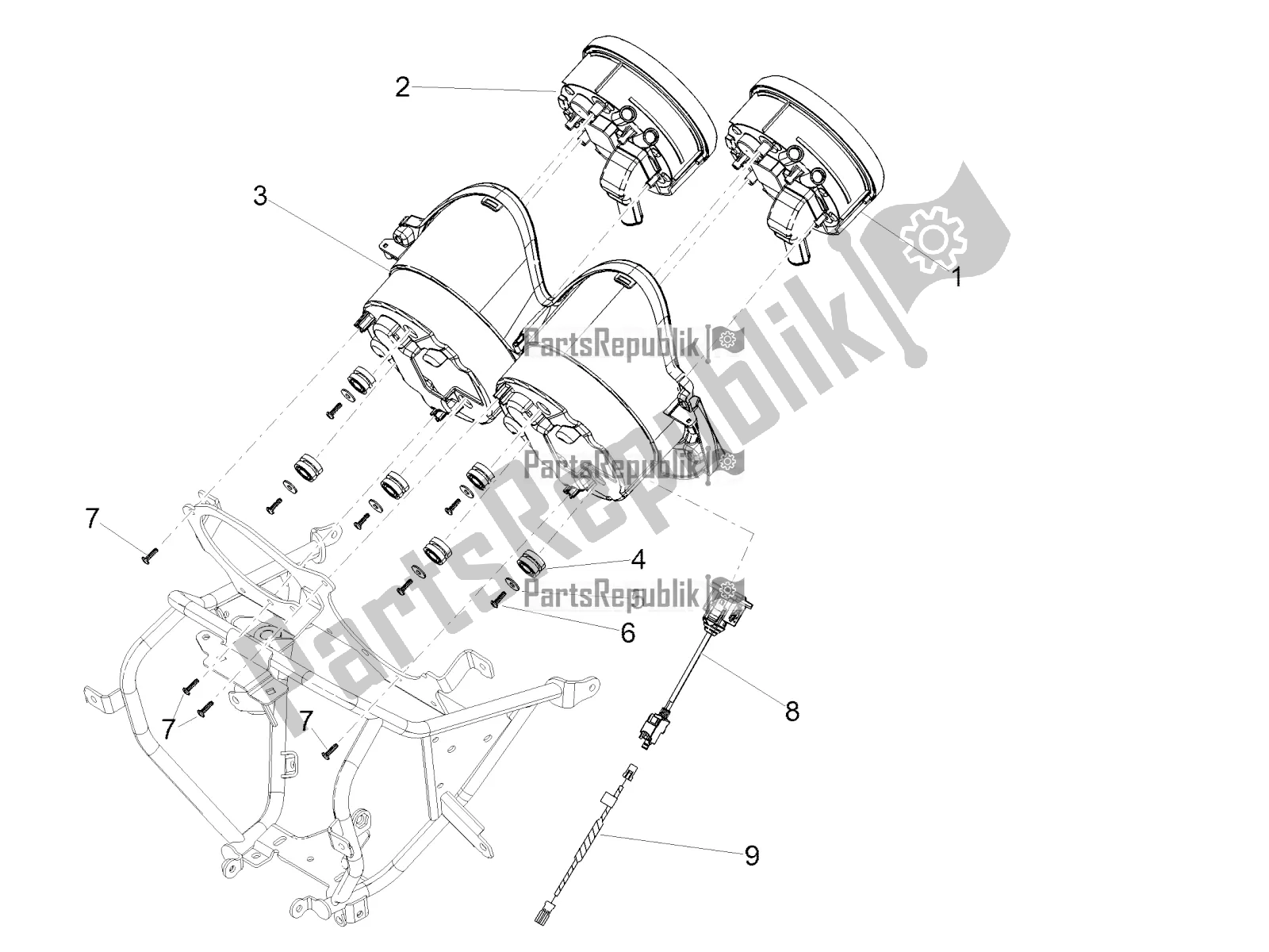 Todas las partes para Instrumentos de Moto-Guzzi MGX 21 Flying Fortress 1400 ABS Apac 2017