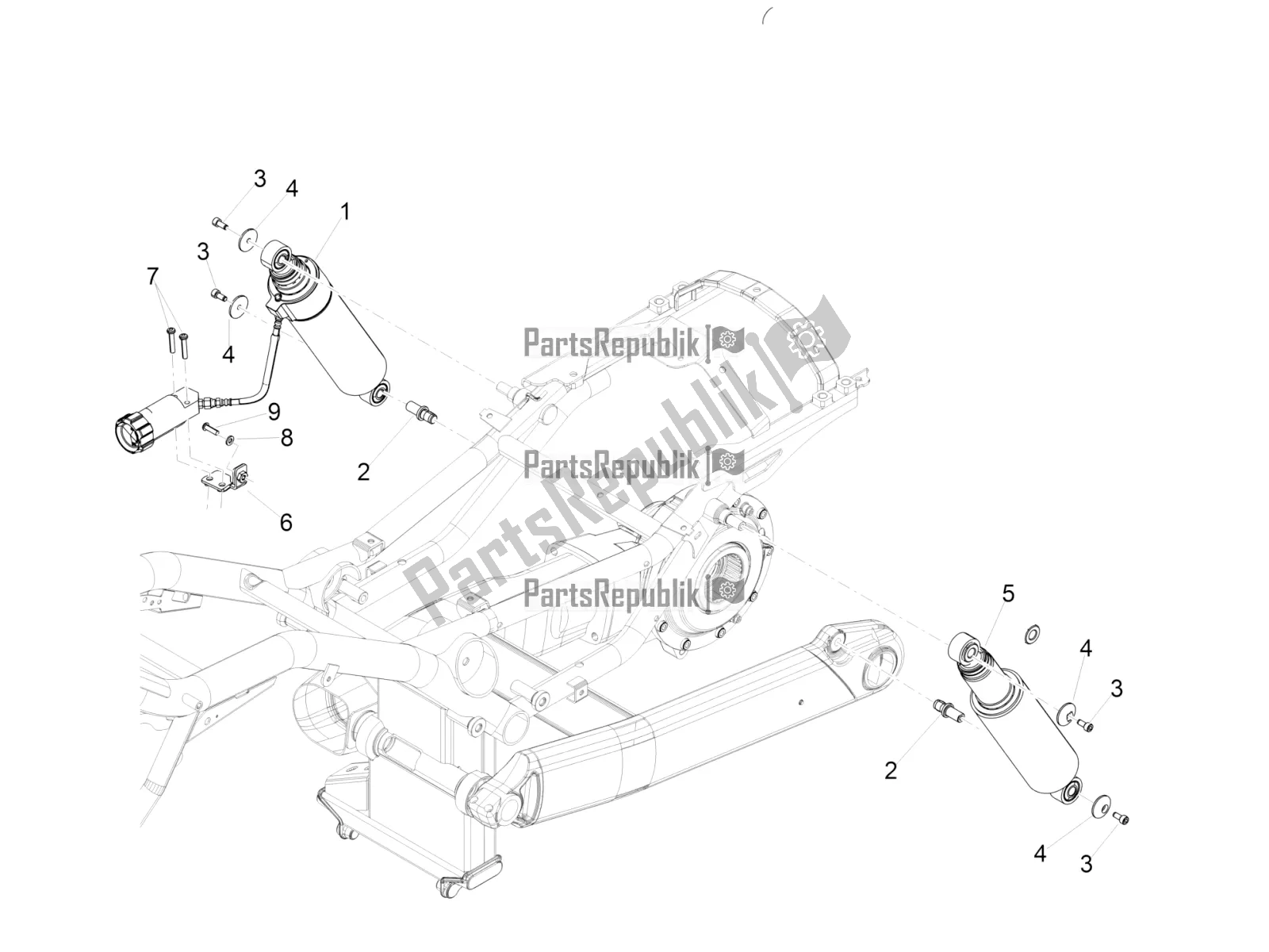 Toutes les pièces pour le Amortisseur du Moto-Guzzi MGX 21 Flying Fortress 1400 ABS Apac 2017