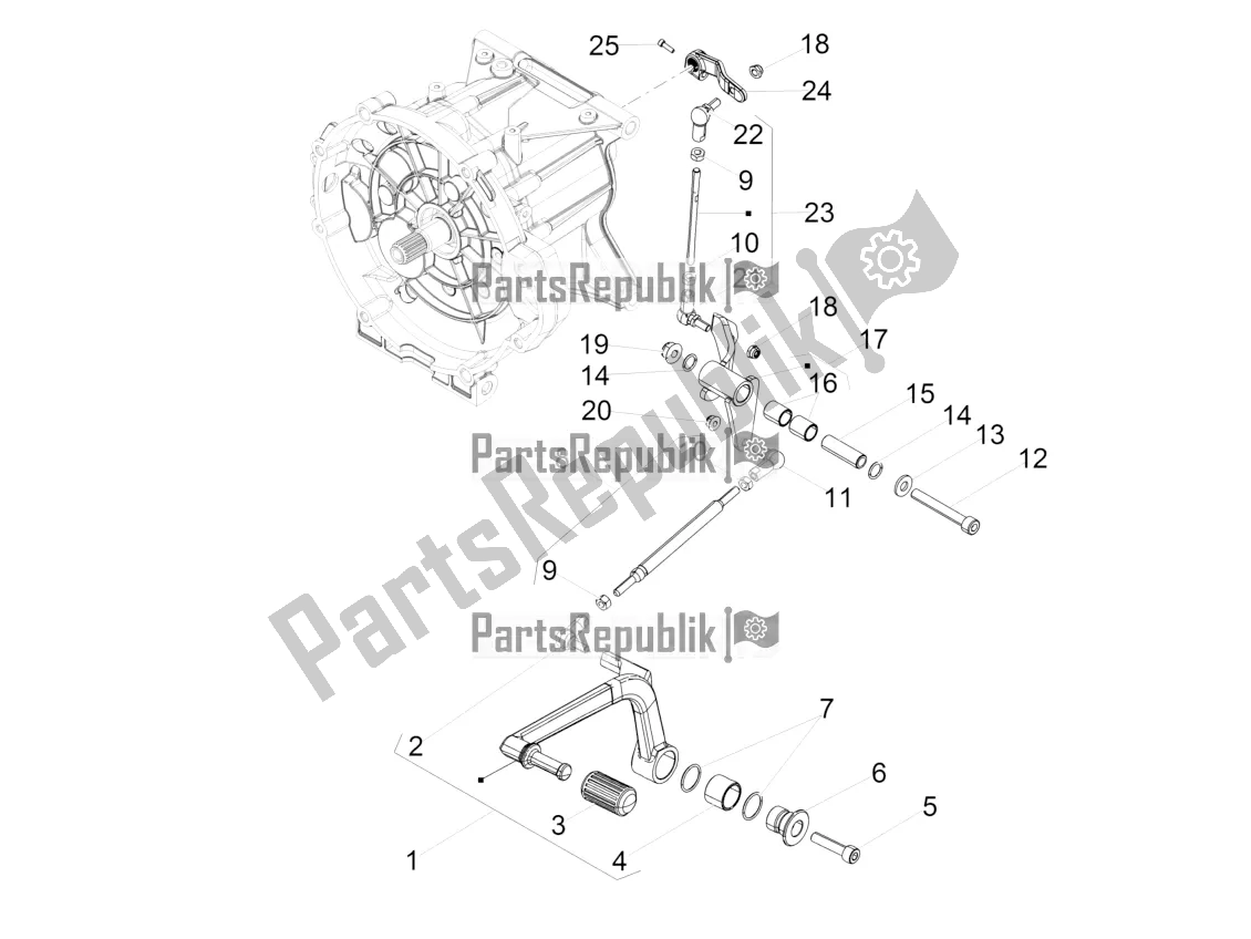 Toutes les pièces pour le Levier du Moto-Guzzi MGX 21 Flying Fortress 1400 ABS Apac 2018