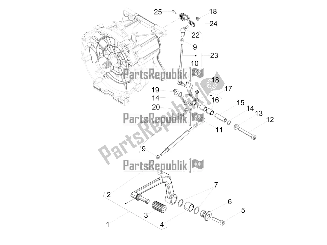 Todas las partes para Palanca De Cambios de Moto-Guzzi MGX 21 Flying Fortress 1400 ABS Apac 2019