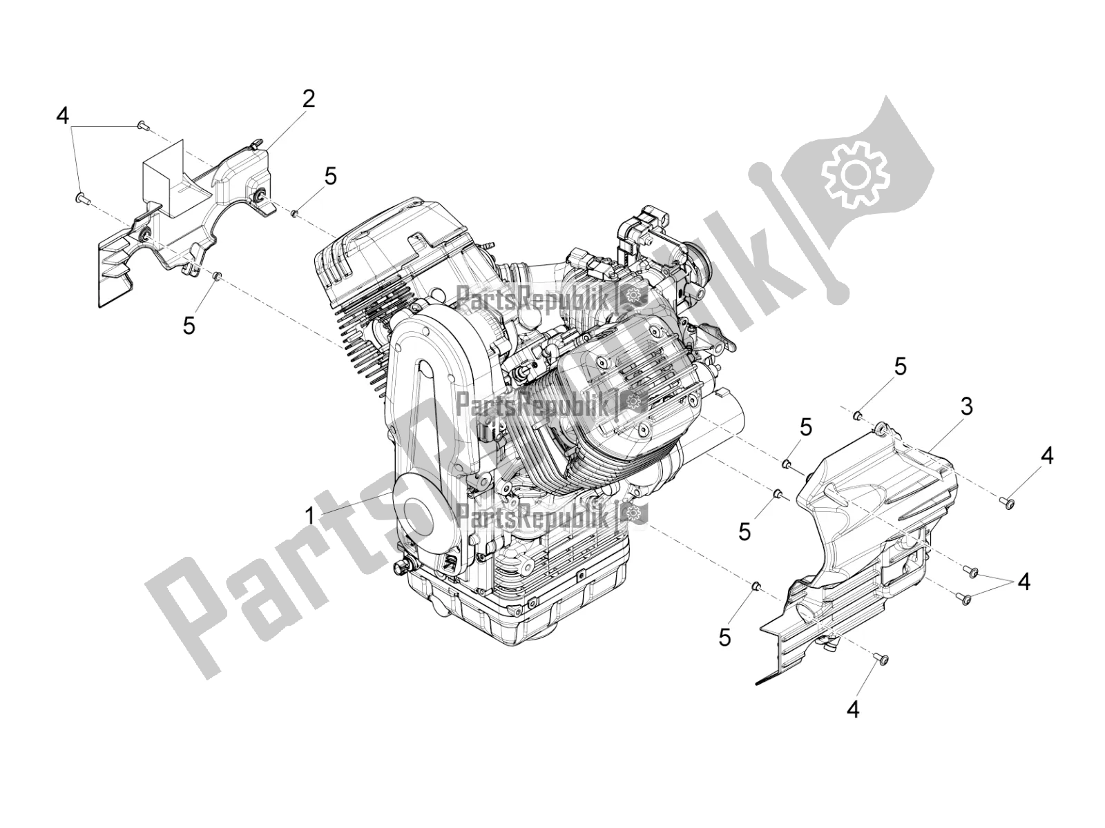 Toutes les pièces pour le Levier Partiel Pour Compléter Le Moteur du Moto-Guzzi MGX 21 Flying Fortress 1400 ABS USA 2016
