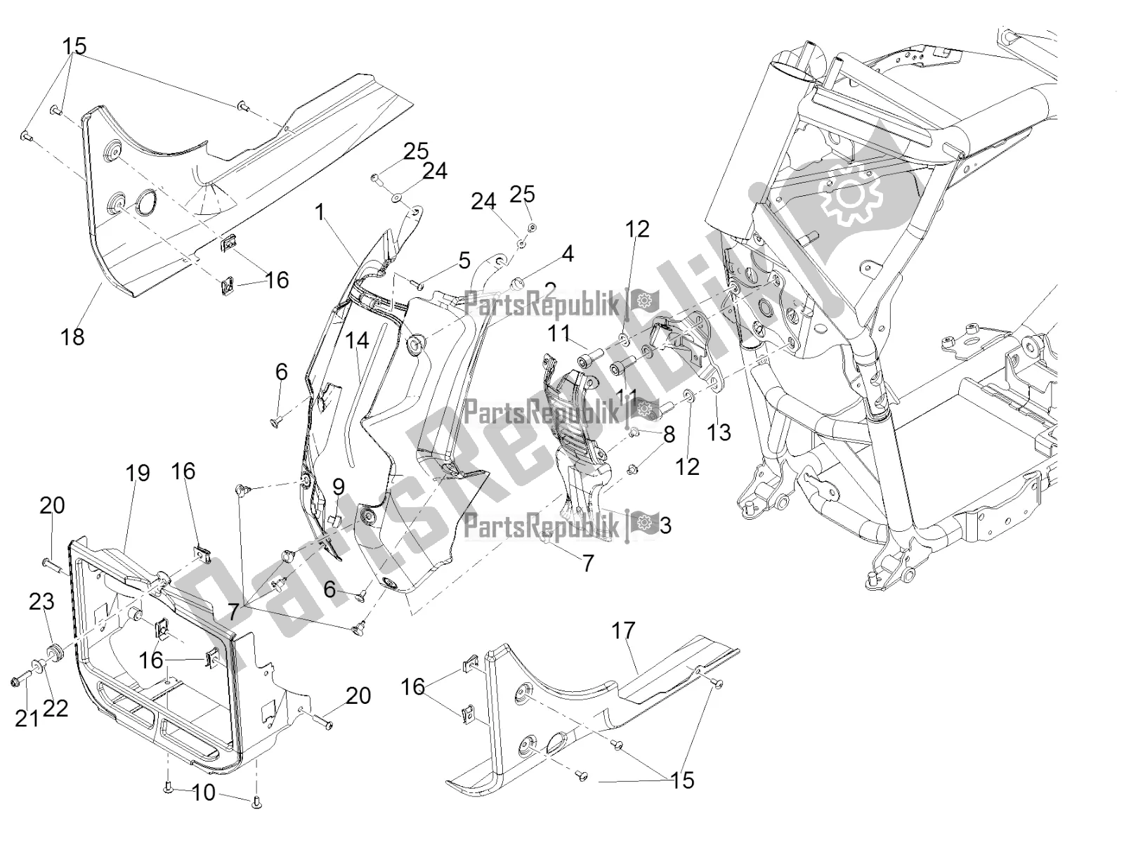 Toutes les pièces pour le Protection du Moto-Guzzi MGX 21 Flying Fortress 1400 ABS USA 2016