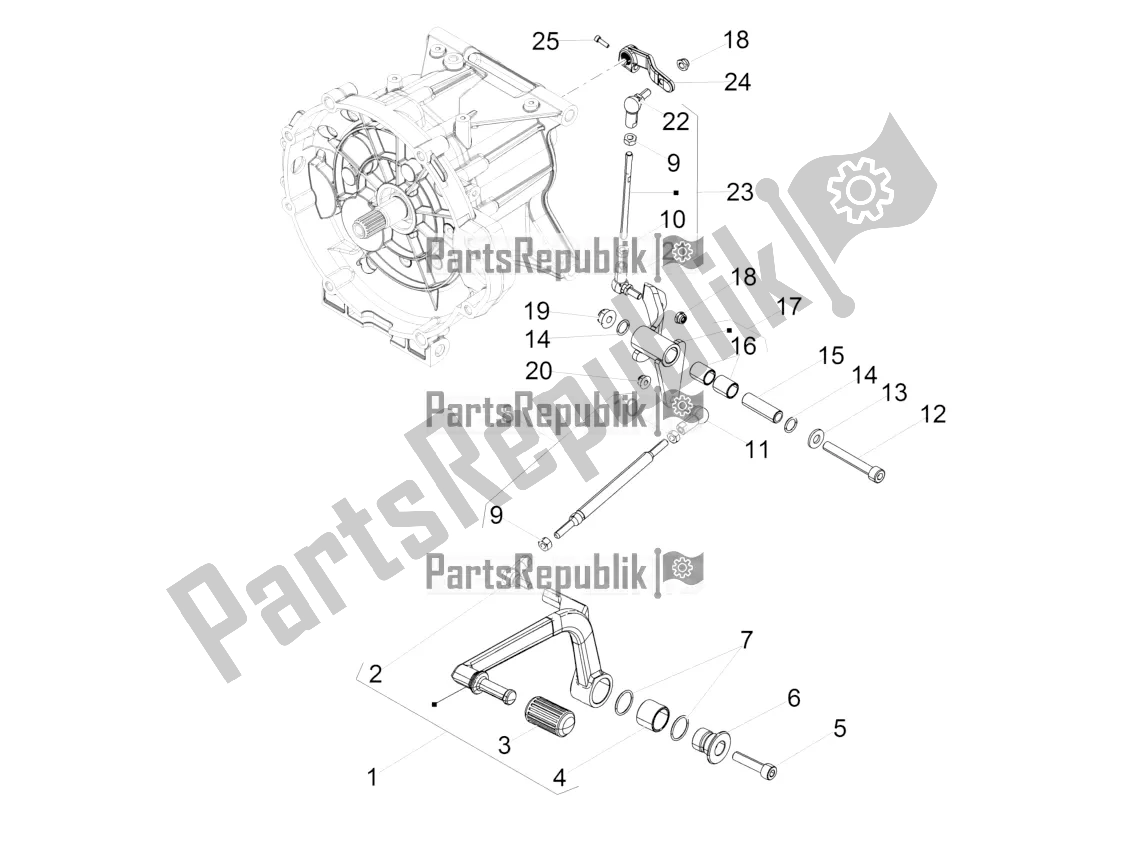 Toutes les pièces pour le Levier du Moto-Guzzi MGX 21 Flying Fortress 1400 ABS USA 2017