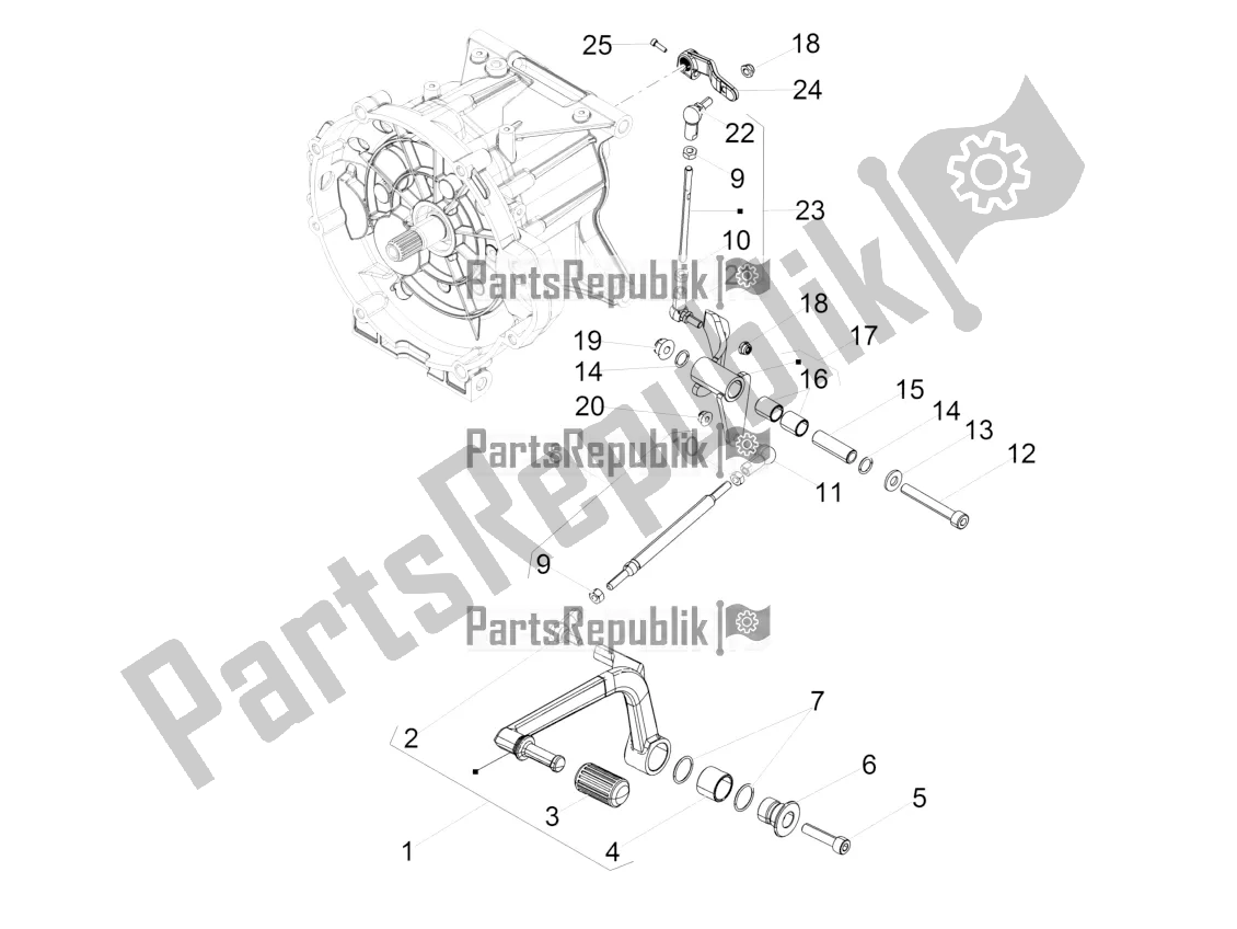 Toutes les pièces pour le Levier du Moto-Guzzi MGX 21 Flying Fortress 1400 ABS USA 2018