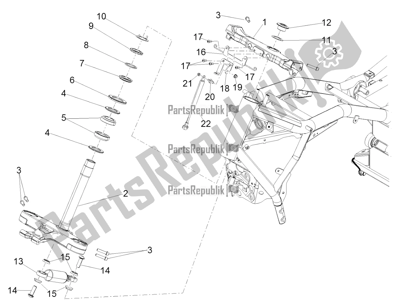 Toutes les pièces pour le Pilotage du Moto-Guzzi MGX 21 Flying Fortress 1400 ABS USA 2018