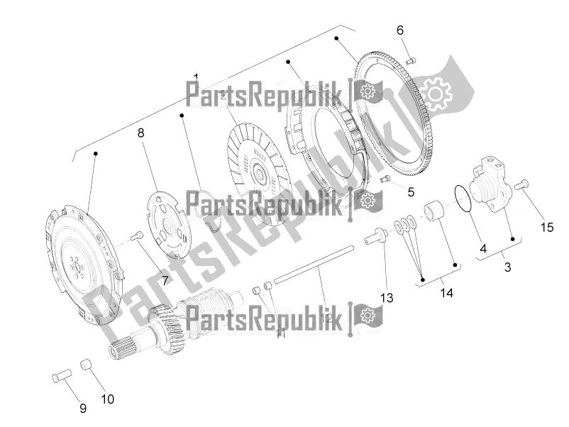 Toutes les pièces pour le Embrayage du Moto-Guzzi MGX 21 Flying Fortress 1400 ABS USA 2019