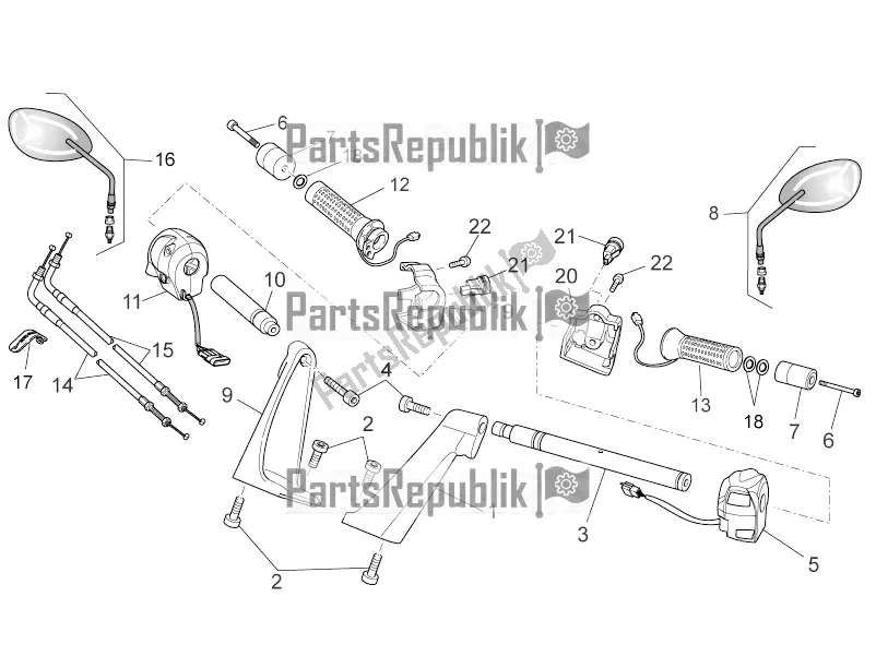 Todas las partes para Manillar - Controles de Moto-Guzzi Norge 1200 IE 8V 2016