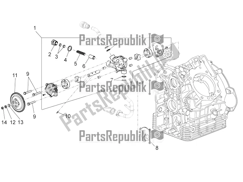 Toutes les pièces pour le La Pompe à Huile du Moto-Guzzi Norge 1200 IE 8V 2016