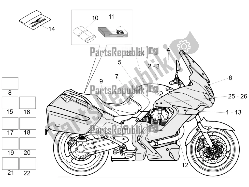 Todas las partes para Placa Set-decal-op. Handbooks de Moto-Guzzi Norge 1200 IE 8V 2016