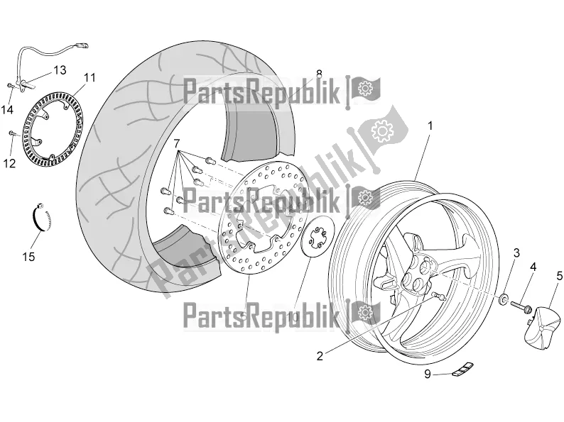 Todas las partes para Rueda Trasera de Moto-Guzzi Norge 1200 IE 8V 2016