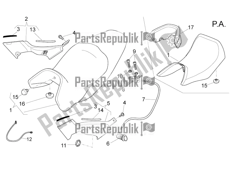 Toutes les pièces pour le Corps Central De Selle du Moto-Guzzi Norge 1200 IE 8V 2016