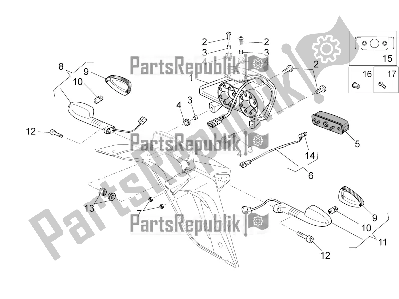 Todas las partes para Luz De La Cola de Moto-Guzzi Norge 1200 IE 8V 2016