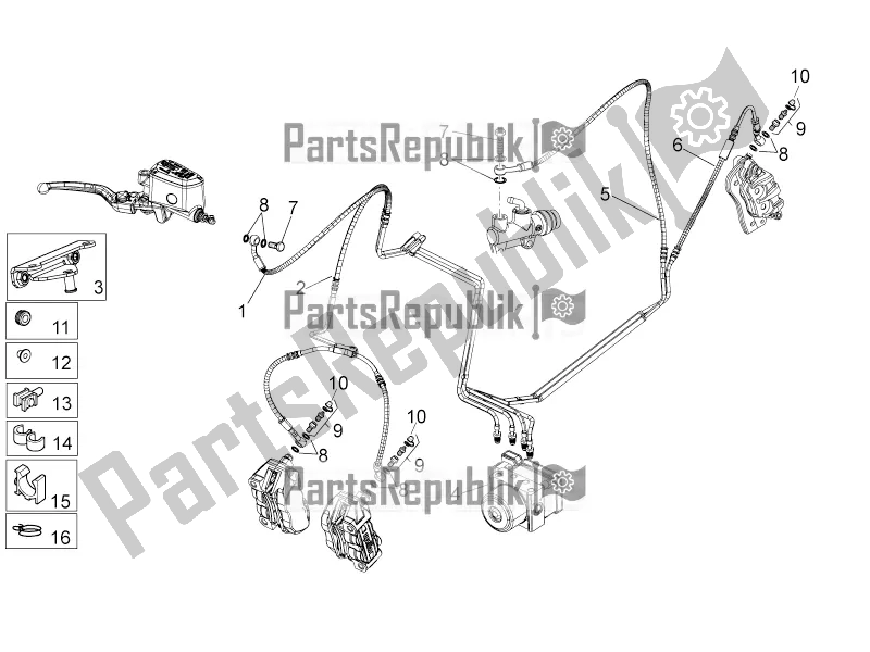 Tutte le parti per il Sistema Frenante Abs del Moto-Guzzi Norge 1200 IE 8V 2017