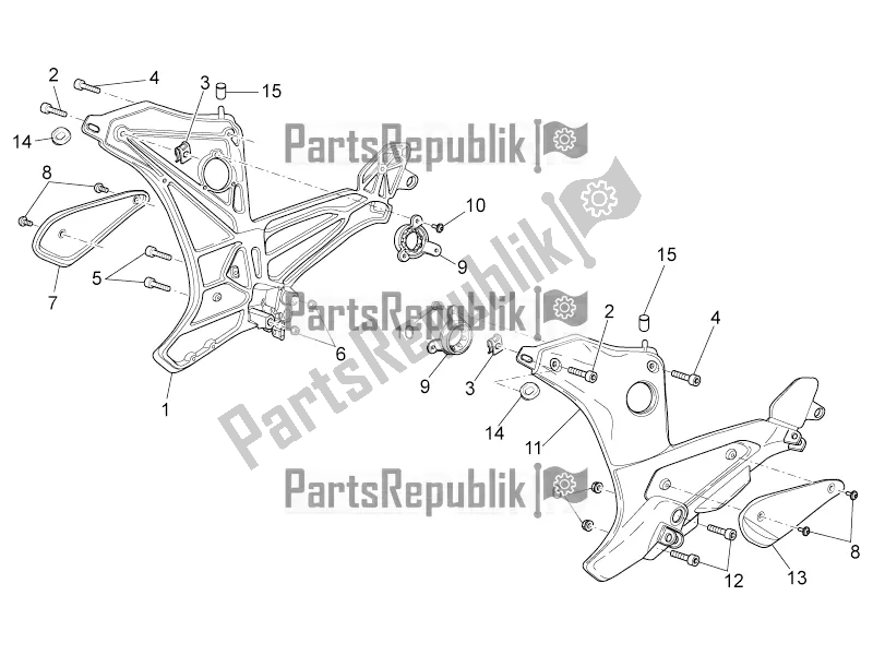 Tutte le parti per il Poggiapiedi Ii del Moto-Guzzi Norge 1200 IE 8V 2017