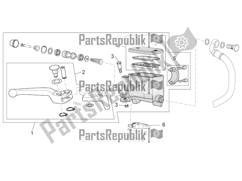 Tutte le parti per il Pompa Freno Anteriore del Moto-Guzzi Norge 1200 IE 8V 2017