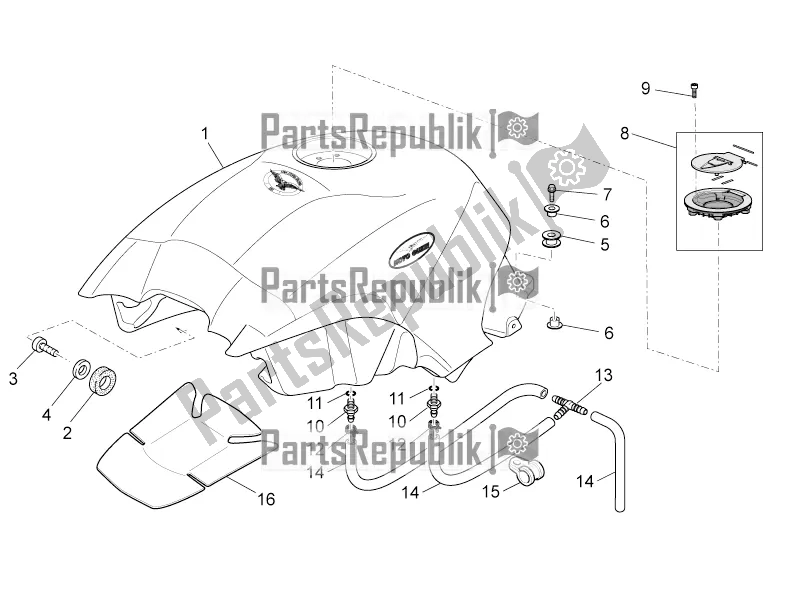 Toutes les pièces pour le Réservoir D'essence du Moto-Guzzi Norge 1200 IE 8V 2017